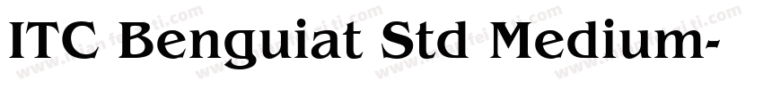 ITC Benguiat Std Medium字体转换